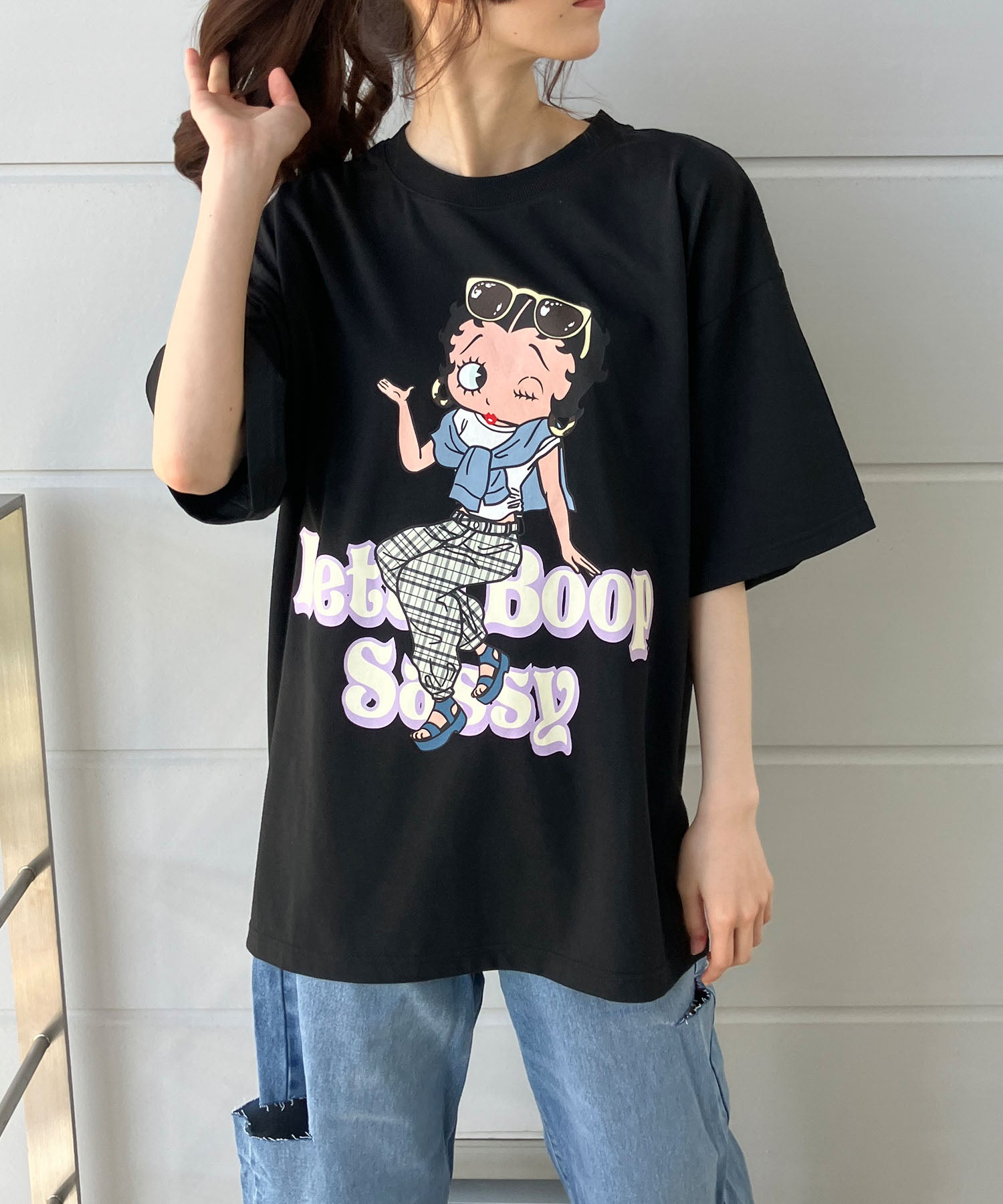 ミージェーン me Jane BETTY BOOPプリントTシャツ （ブラック） ブラック