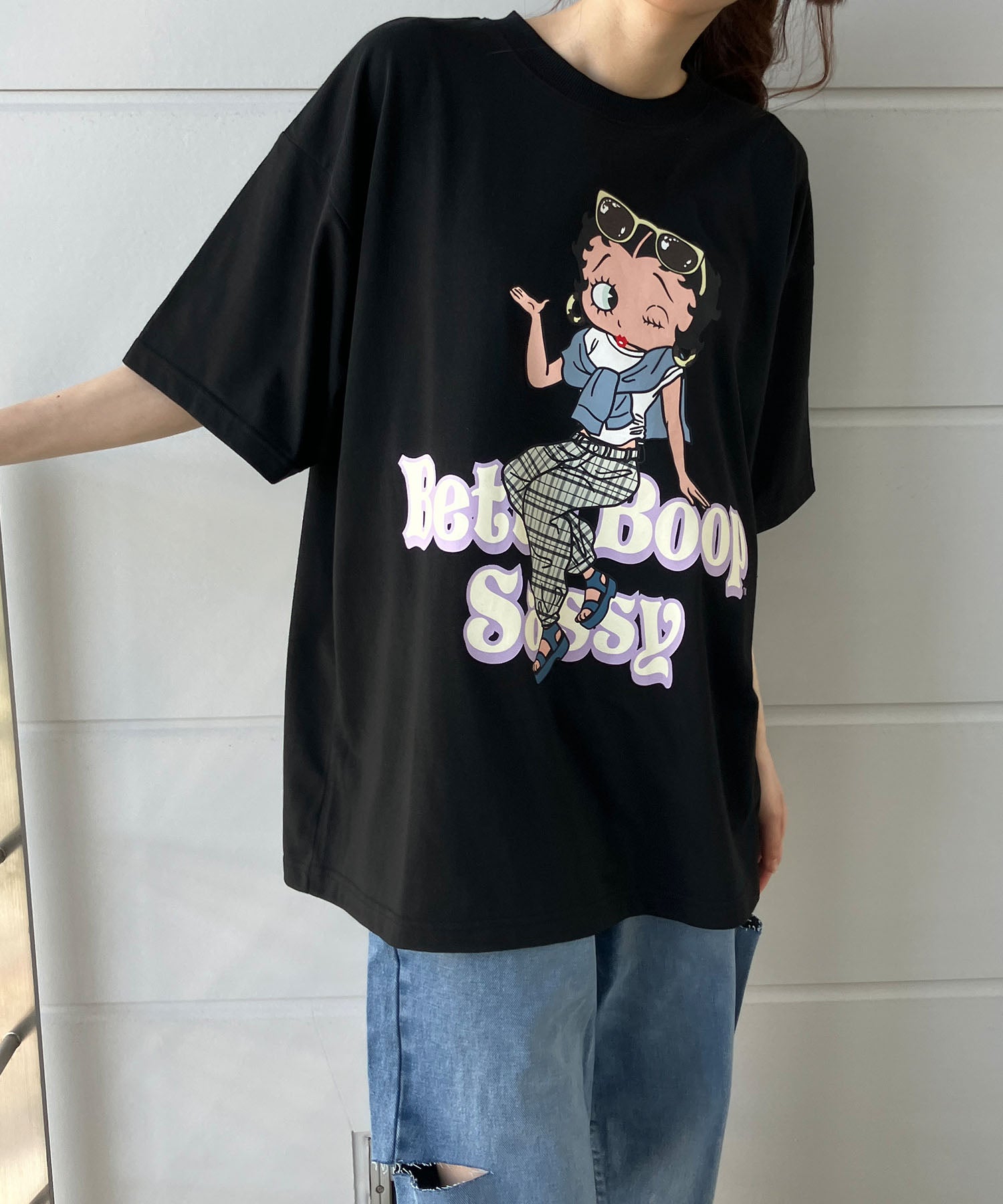 ミージェーン me Jane BETTY BOOPプリントTシャツ （ブラック） ブラック