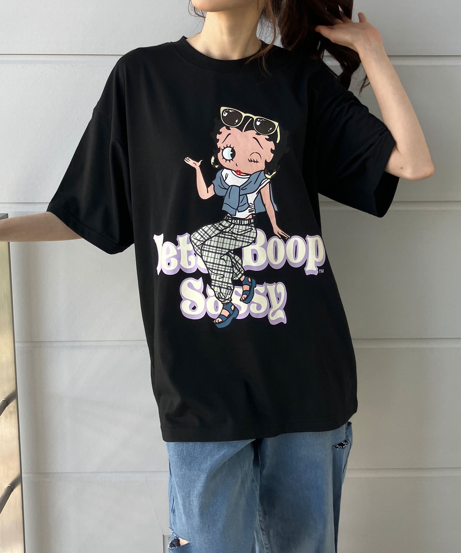 ミージェーン me Jane BETTY BOOPプリントTシャツ （ブラック） ブラック
