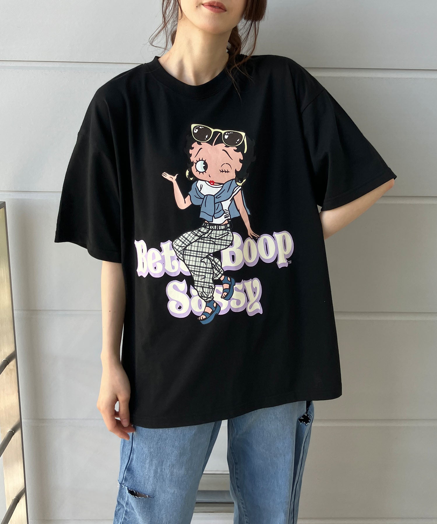 ミージェーン me Jane BETTY BOOPプリントTシャツ （ブラック） ブラック