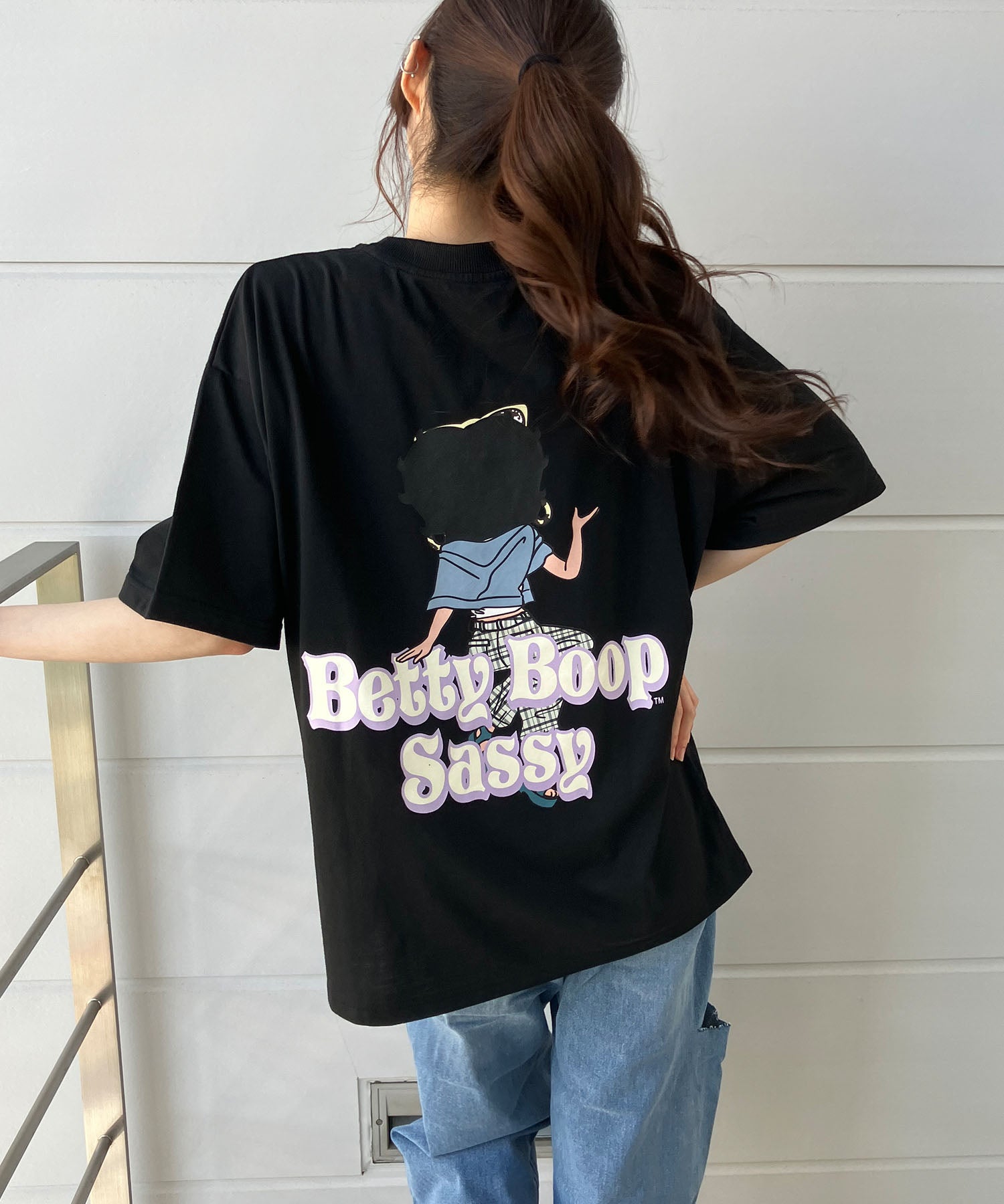 ミージェーン me Jane BETTY BOOPプリントTシャツ （ブラック） ブラック