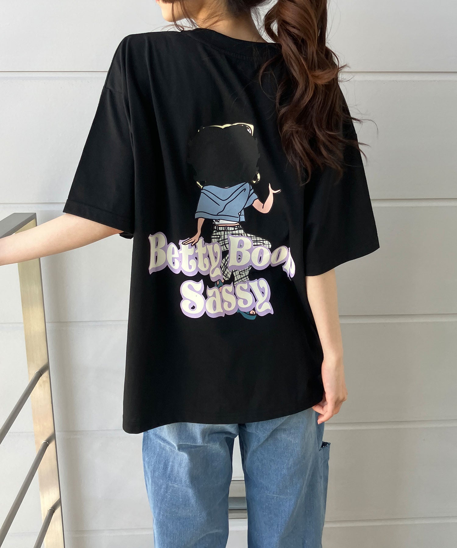 ミージェーン me Jane BETTY BOOPプリントTシャツ （ブラック） ブラック