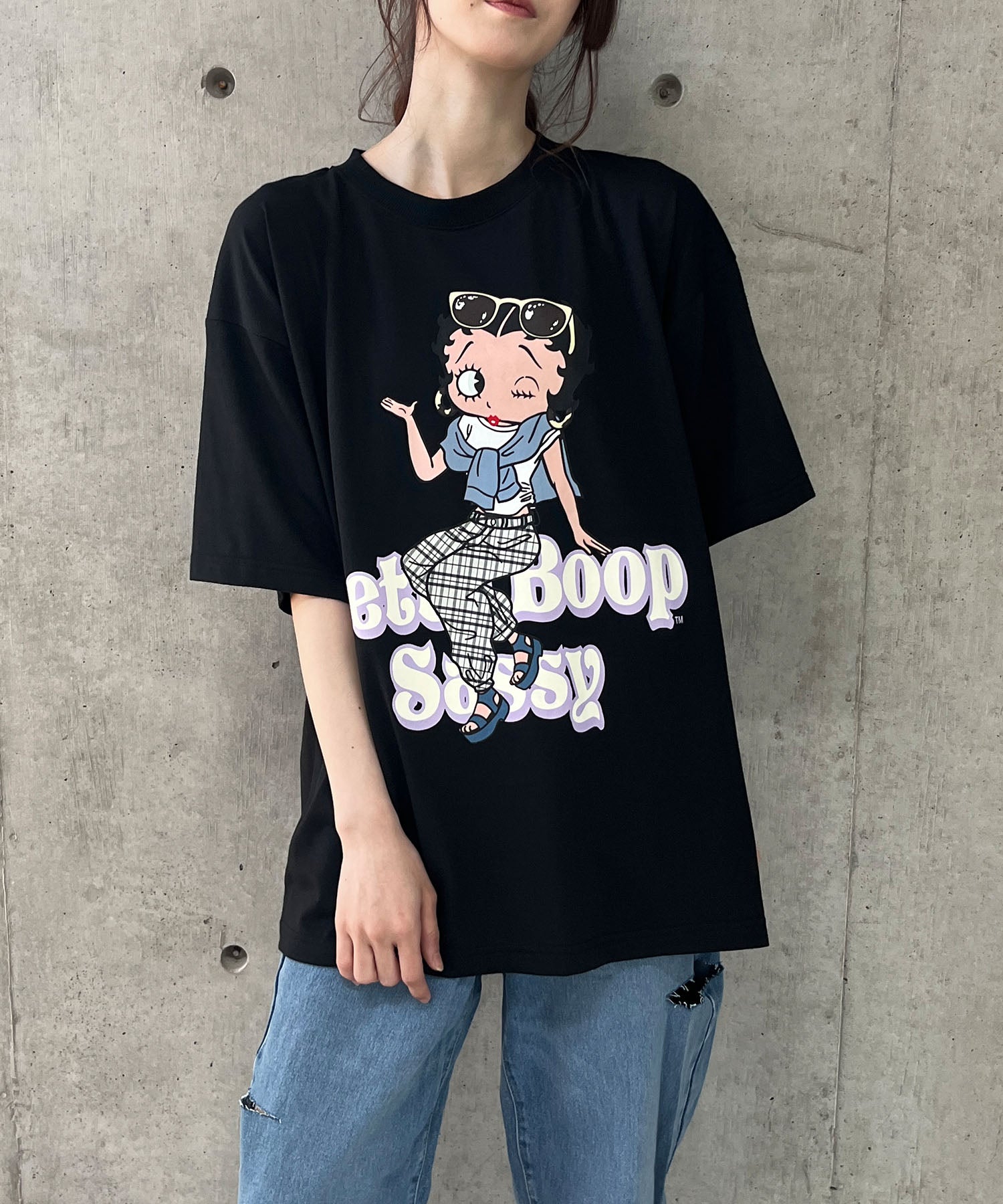 ミージェーン me Jane BETTY BOOPプリントTシャツ （ブラック） ブラック