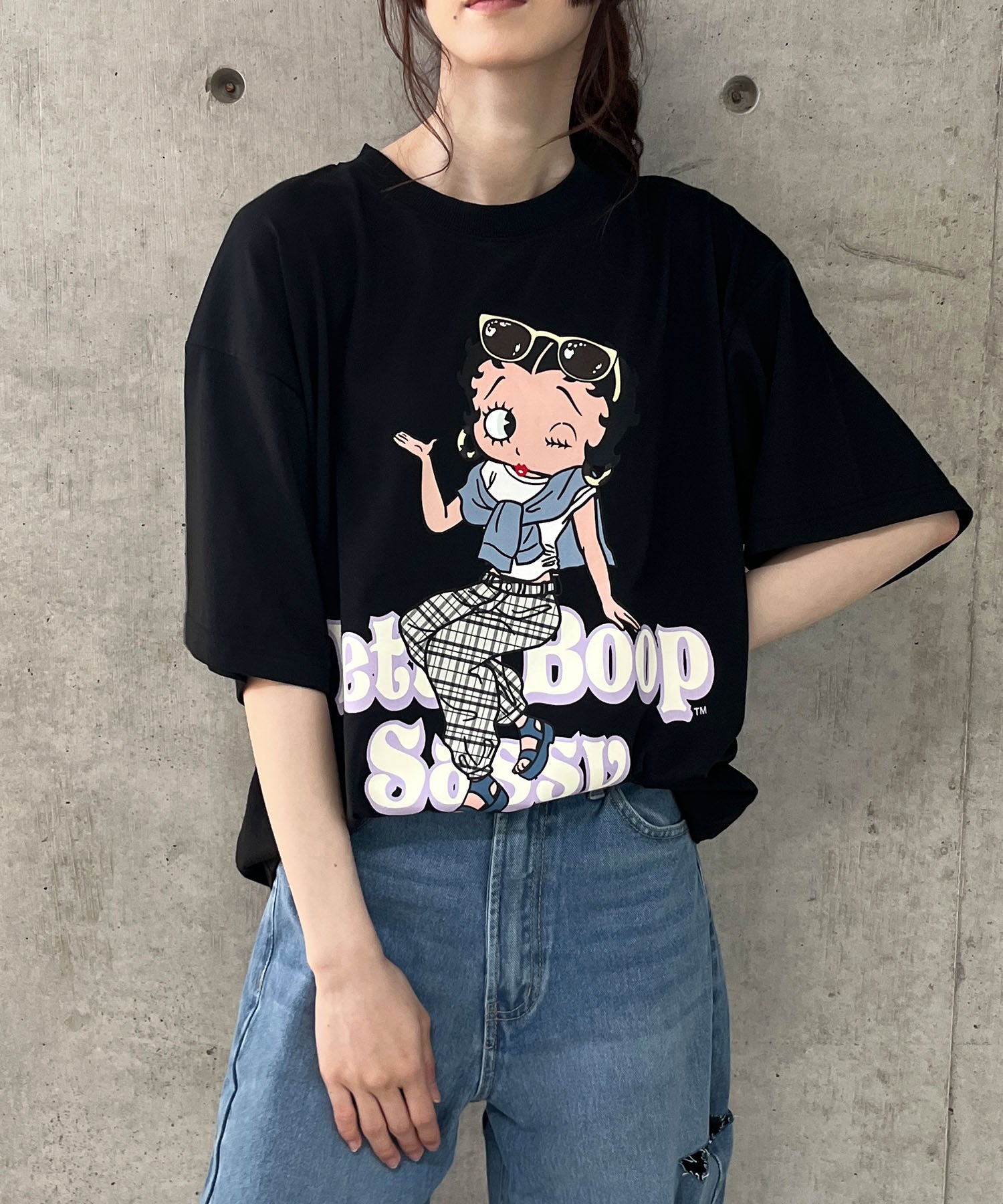 ミージェーン me Jane BETTY BOOPプリントTシャツ （ブラック） ブラック