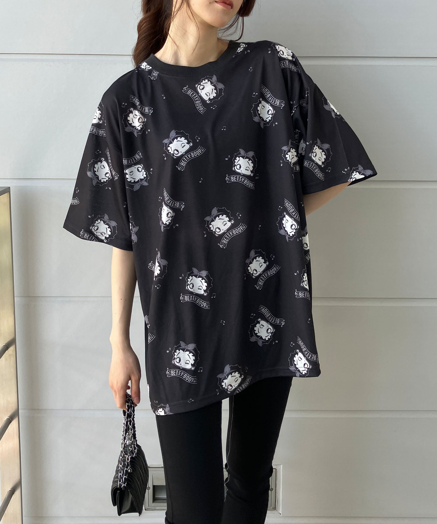 ミージェーン me Jane BETTY BOOP総柄プリントTシャツ （ブラック） ブラック
