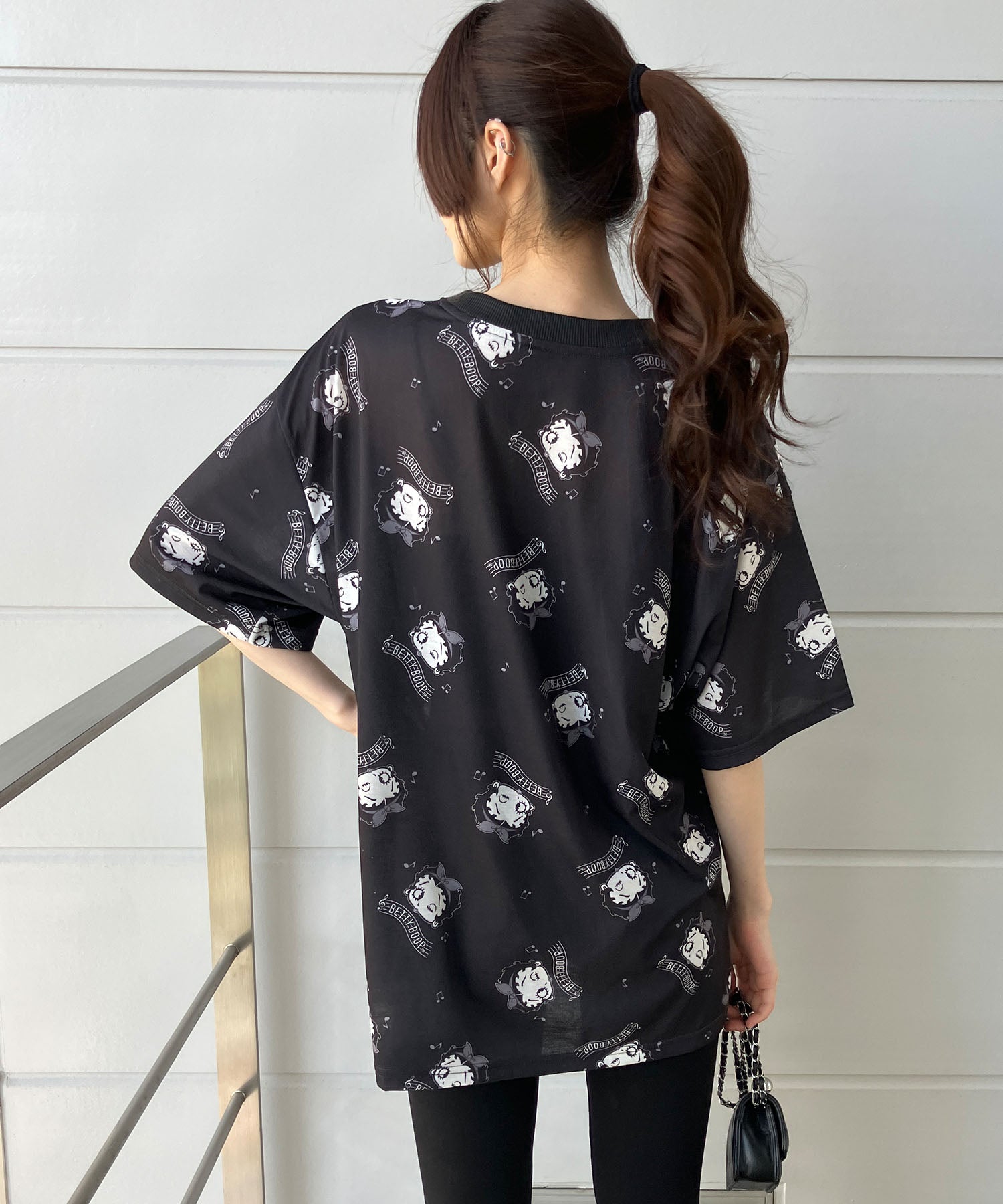 ミージェーン me Jane BETTY BOOP総柄プリントTシャツ （ブラック） ブラック
