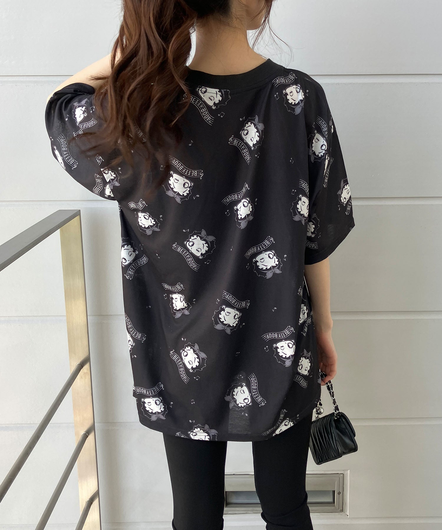 ミージェーン me Jane BETTY BOOP総柄プリントTシャツ （ブラック） ブラック