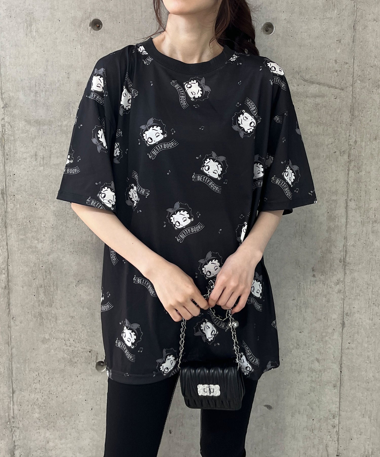 ミージェーン me Jane BETTY BOOP総柄プリントTシャツ （ブラック） ブラック