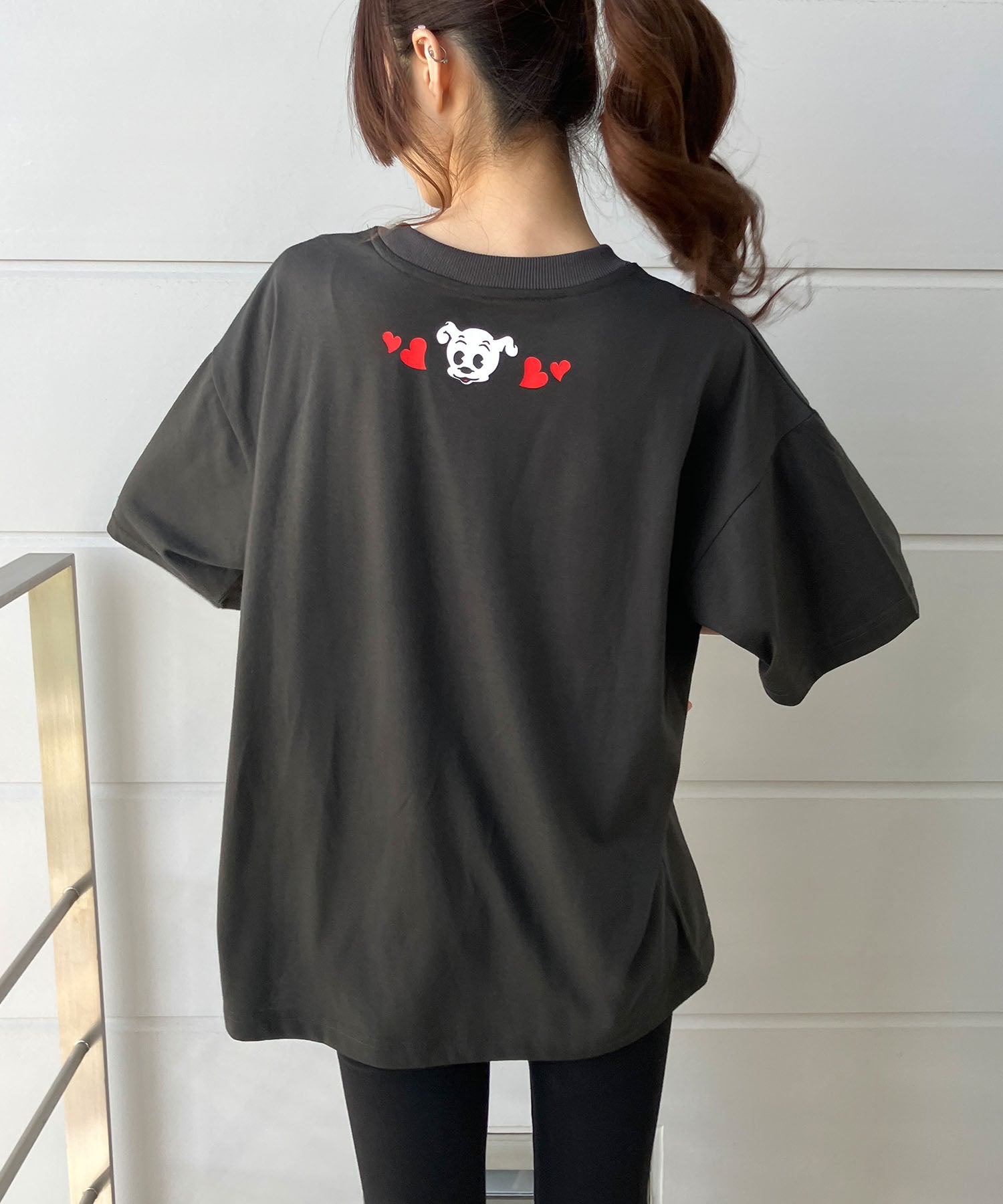 ミージェーン me Jane BETTY BOOPハートプリントTシャツ （チャコールグレー） チャコールグレー
