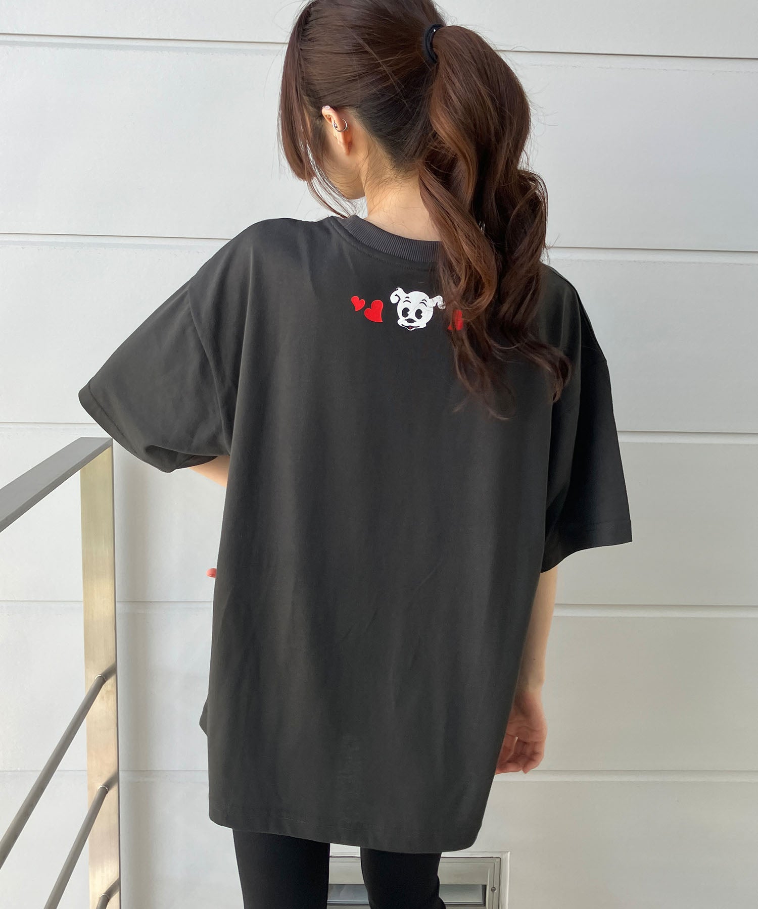 ミージェーン me Jane BETTY BOOPハートプリントTシャツ （チャコールグレー） チャコールグレー