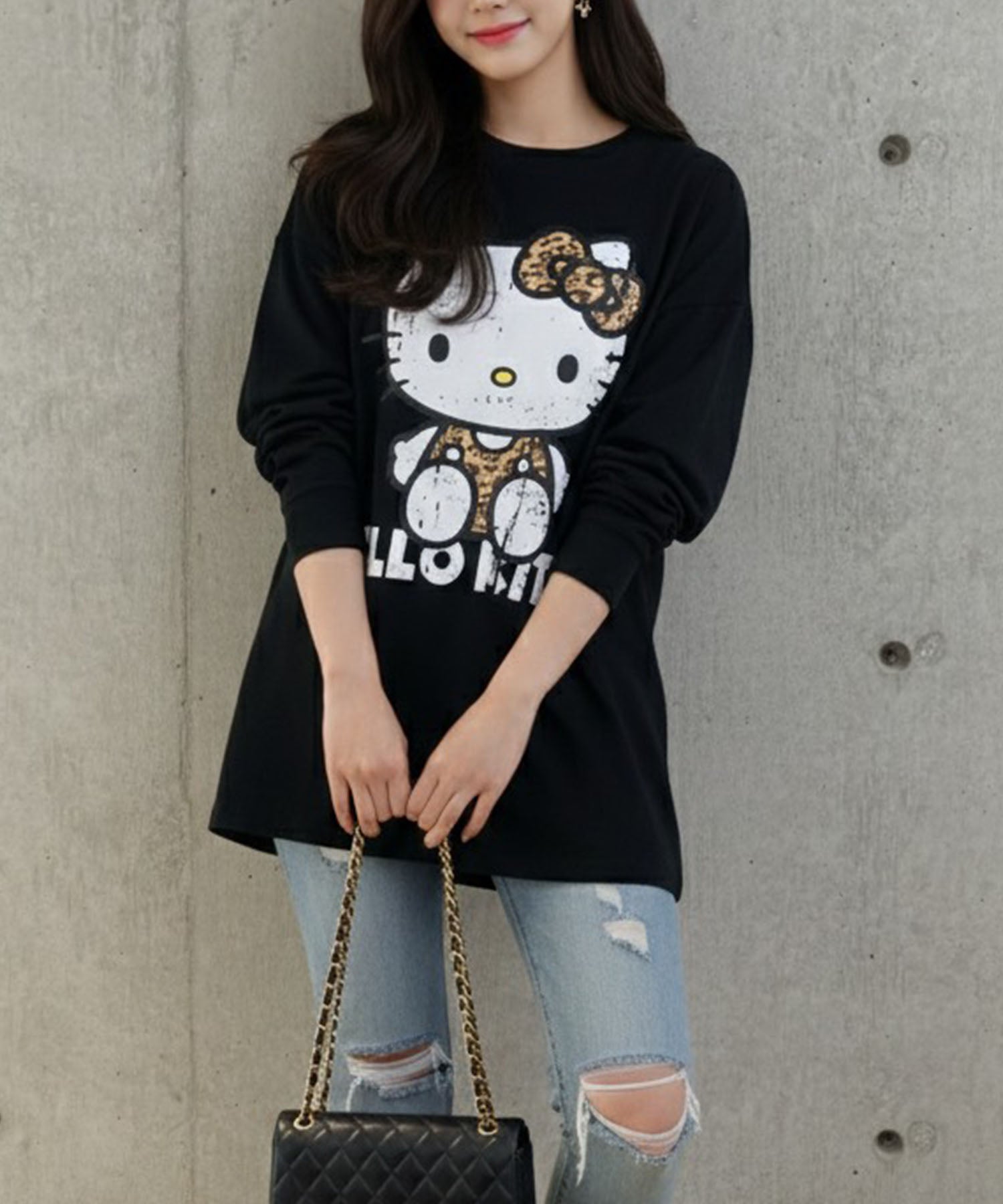 ミージェーン me Jane HELLO KITTYプリントロンT （ブラック） ブラック