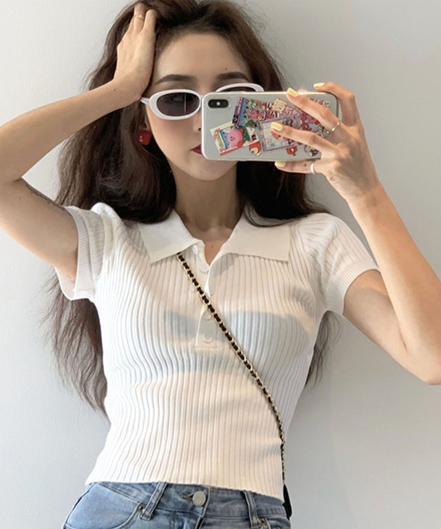 me Jane me Jane 羅紋短袖 Polo 上衣
