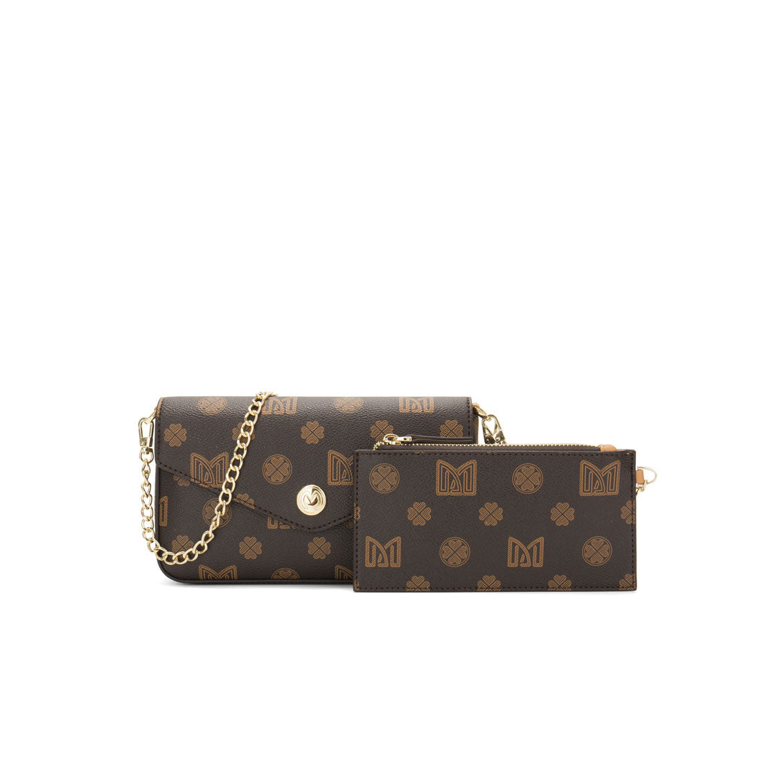 MEXICAN MEXICAN 2-piece set with pouch Monogram chain bag Mini bag Safe material Cute for adults