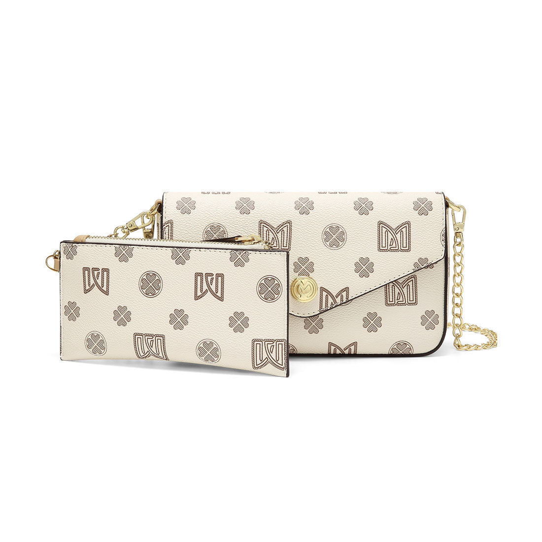 MEXICAN MEXICAN 2-piece set with pouch Monogram chain bag Mini bag Safe material Cute for adults