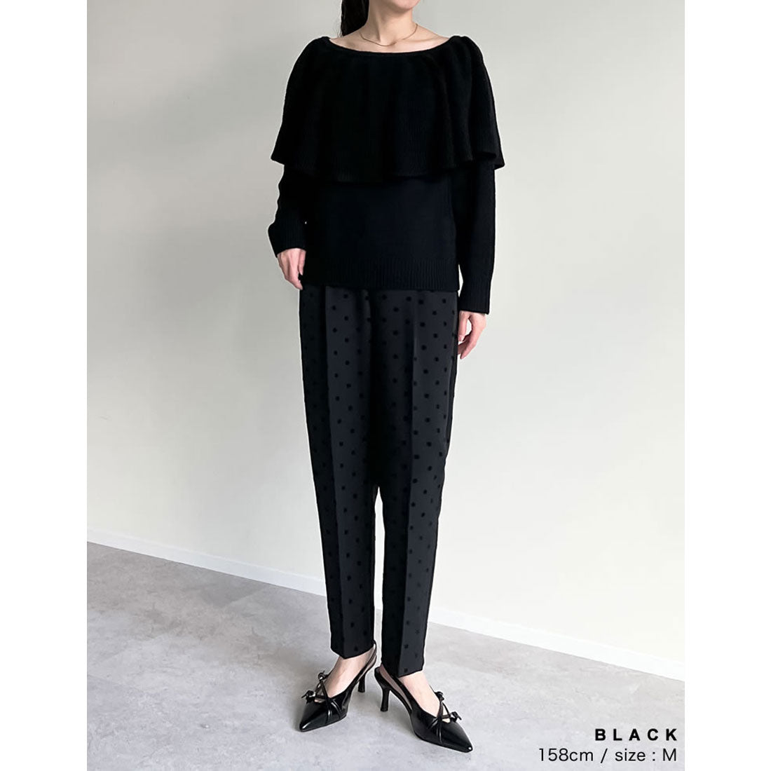 ミズム MEISM [2024-25 WINTER COLLECTION][MEISM by Re:EDIT]3WAYラッフルフリルニットプルオーバー