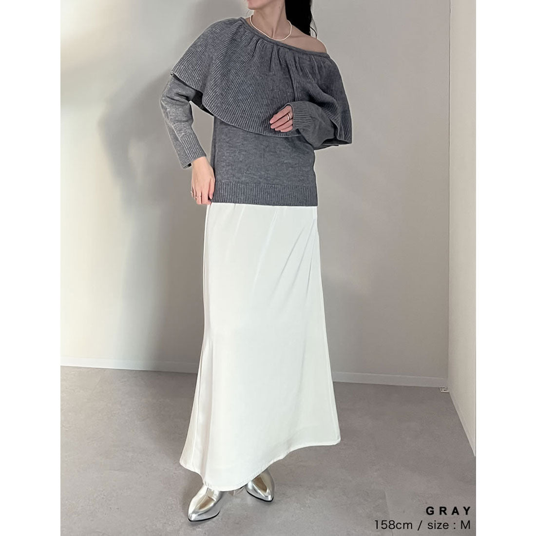 ミズム MEISM [2024-25 WINTER COLLECTION][MEISM by Re:EDIT]3WAYラッフルフリルニットプルオーバー