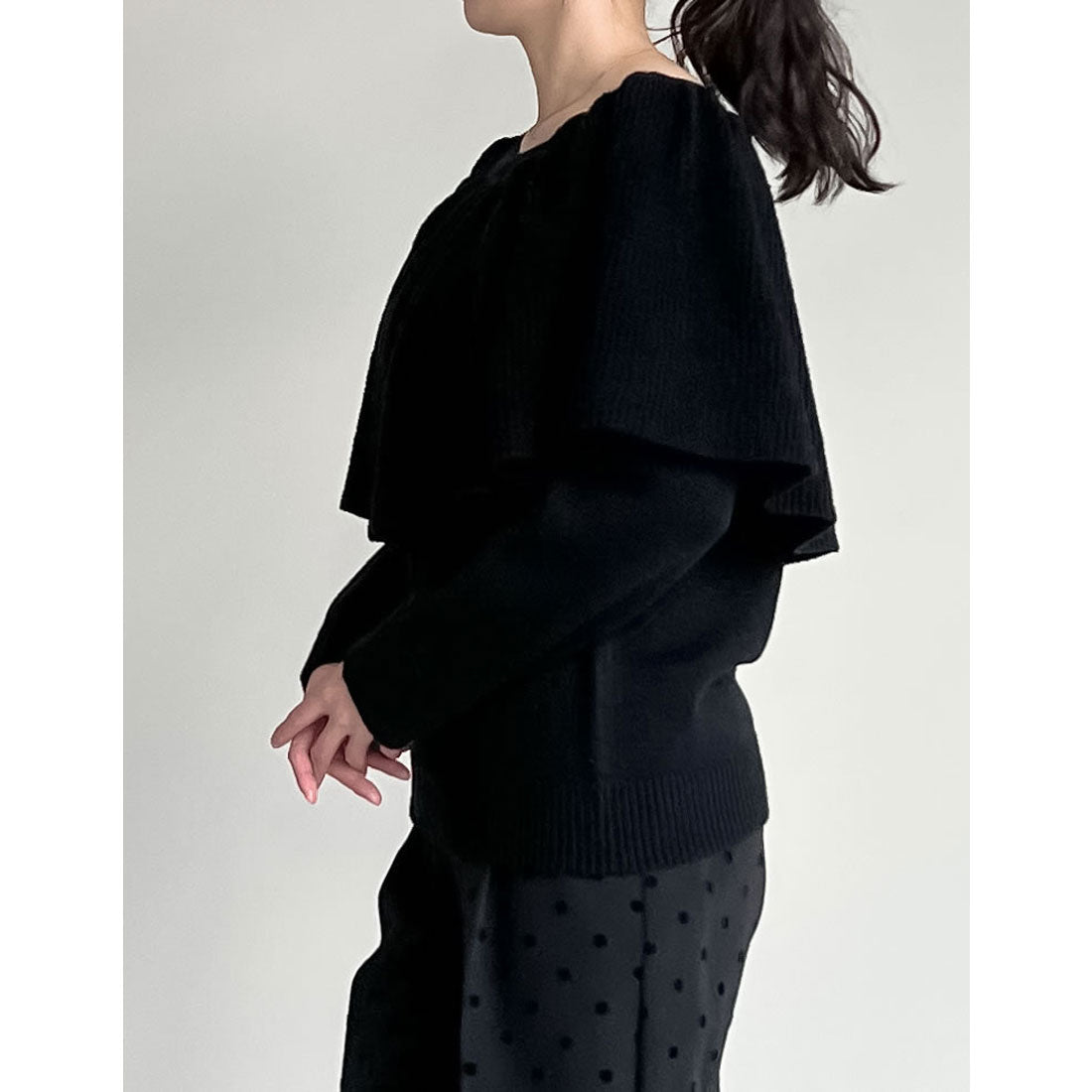 ミズム MEISM [2024-25 WINTER COLLECTION][MEISM by Re:EDIT]3WAYラッフルフリルニットプルオーバー