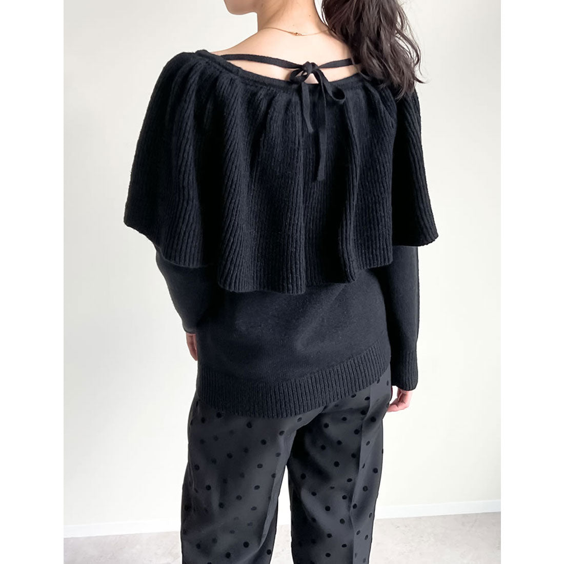ミズム MEISM [2024-25 WINTER COLLECTION][MEISM by Re:EDIT]3WAYラッフルフリルニットプルオーバー