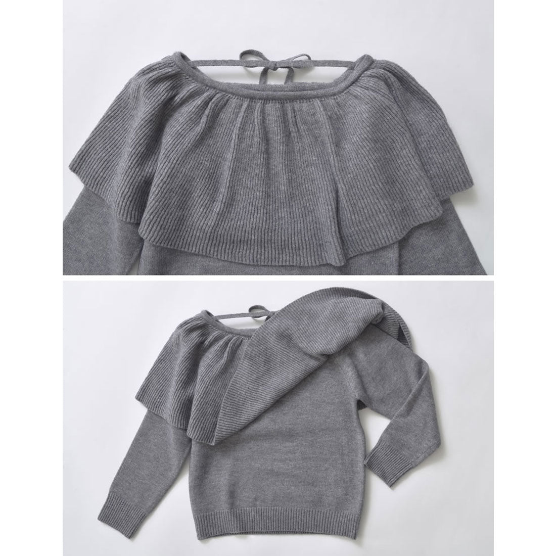 ミズム MEISM [2024-25 WINTER COLLECTION][MEISM by Re:EDIT]3WAYラッフルフリルニットプルオーバー