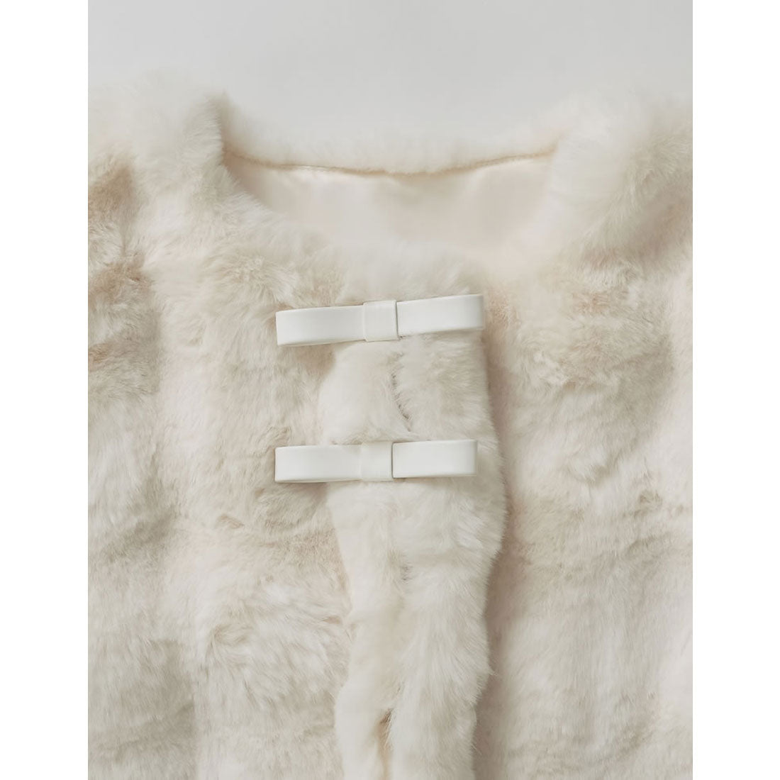 ミズム MEISM [2024-25 WINTER COLLECTION][MEISM by Re:EDIT]ブロックフェイクファーリボン付ショートコート