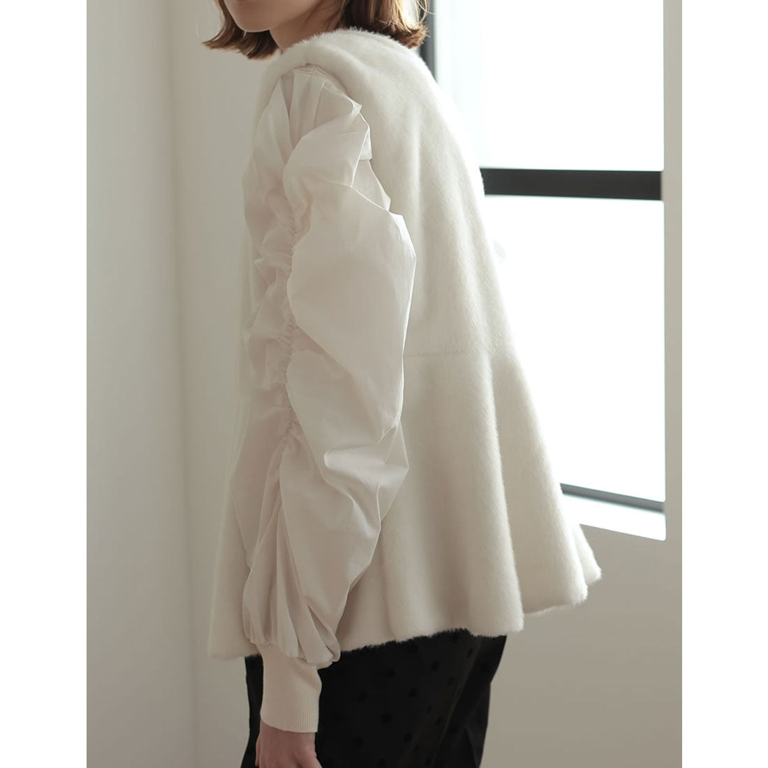 ミズム MEISM [2023A/W COLLECTION][MEISM by Re:EDIT]マルチウェイフェイクファーペプラムベスト