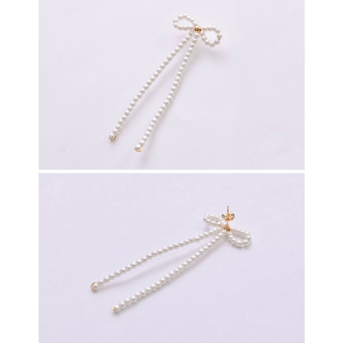 ミズム MEISM [2024SS PRE ORDER][MEISM by ]ビーズリボンシェイプピアス