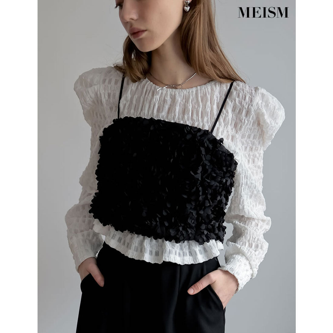 ミズム MEISM [2024SS PRE ORDER][MEISM by ]フラワーチュールベアキャミビスチェ