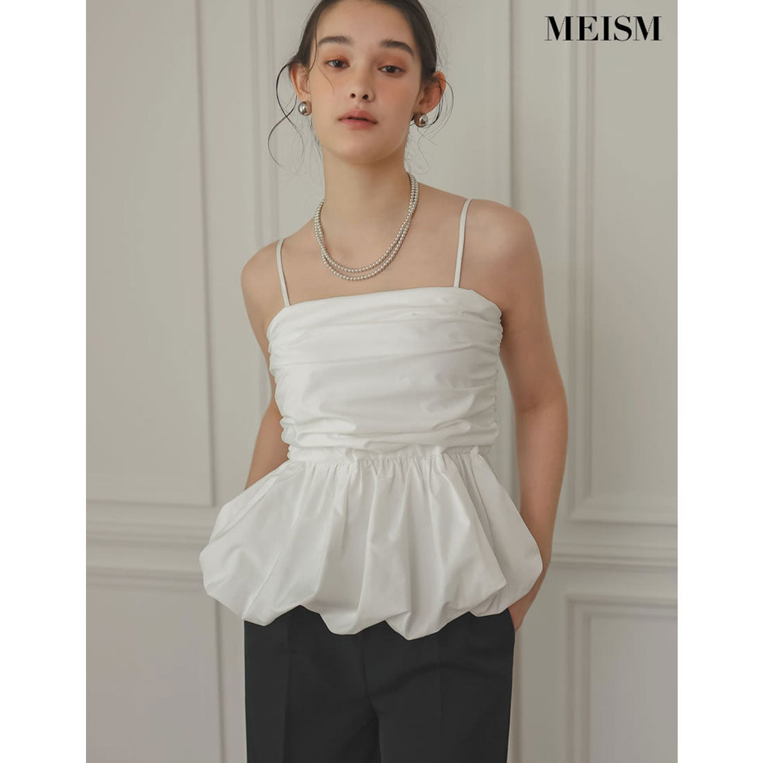 ミズム MEISM [2024 SUMMER COLLECTION][MEISM by Re:EDIT]ペプラムバルーンキャミビスチェ