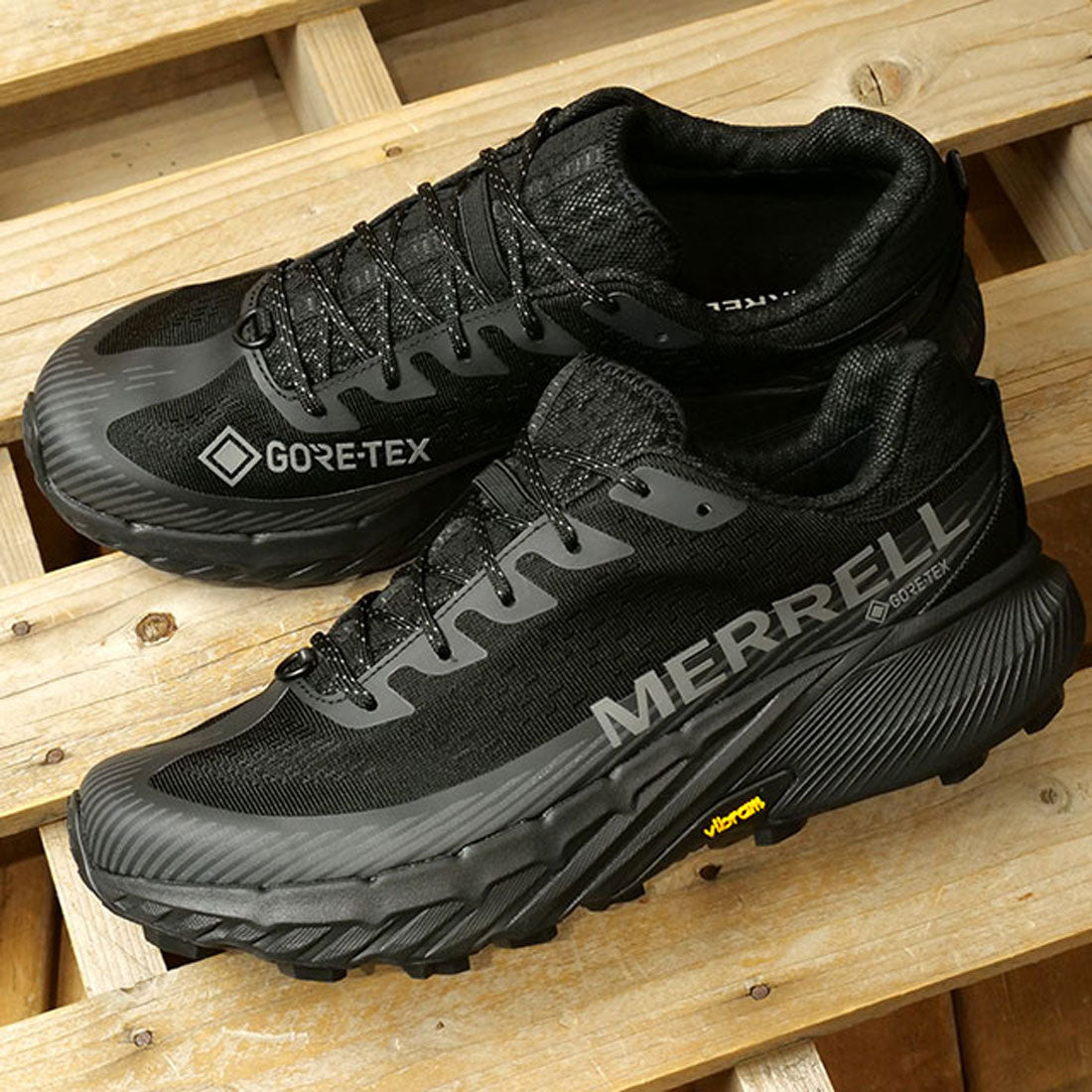 メレル MERRELL M AGILITY PEAK 5 GORE-TEX BLACK/BLACK [J067745]