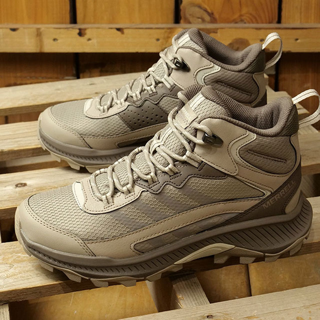 メレル MERRELL W SPEED STRIKE 2 MID WATERPROOF STONE [J038278]