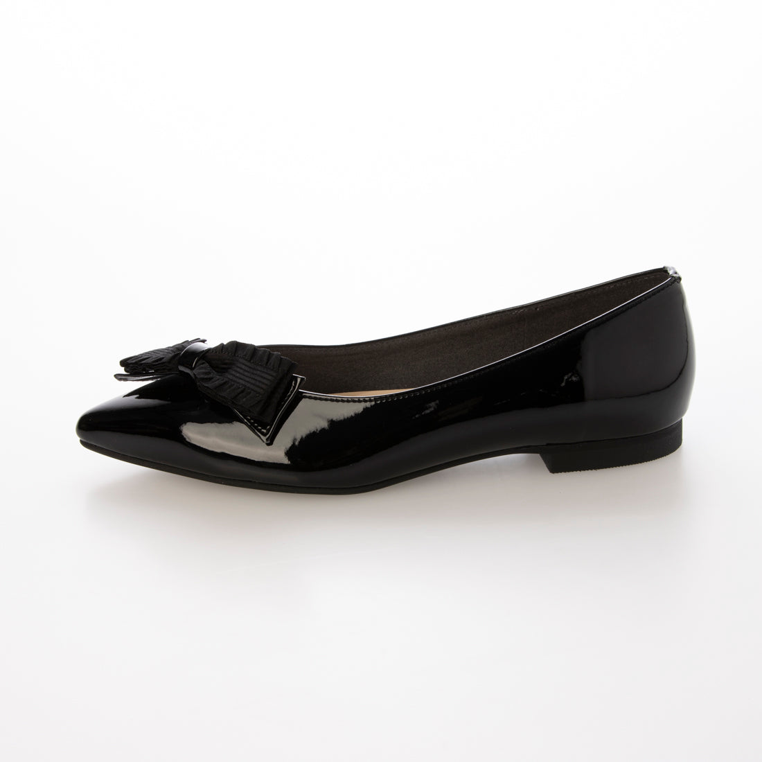 Mermaid MERMAID Pointed Bias Ribbon Flat Pumps