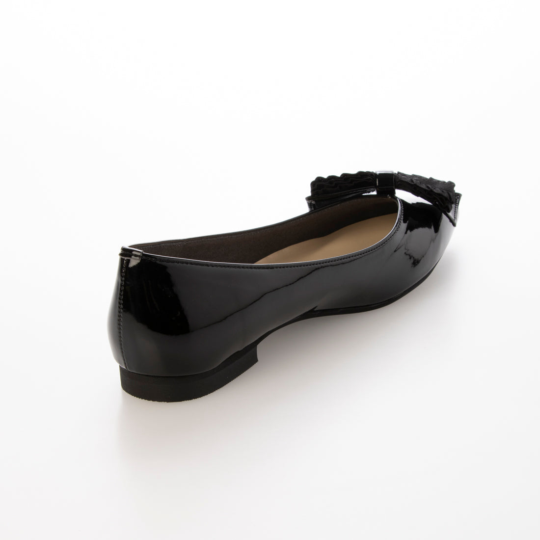 Mermaid MERMAID Pointed Bias Ribbon Flat Pumps