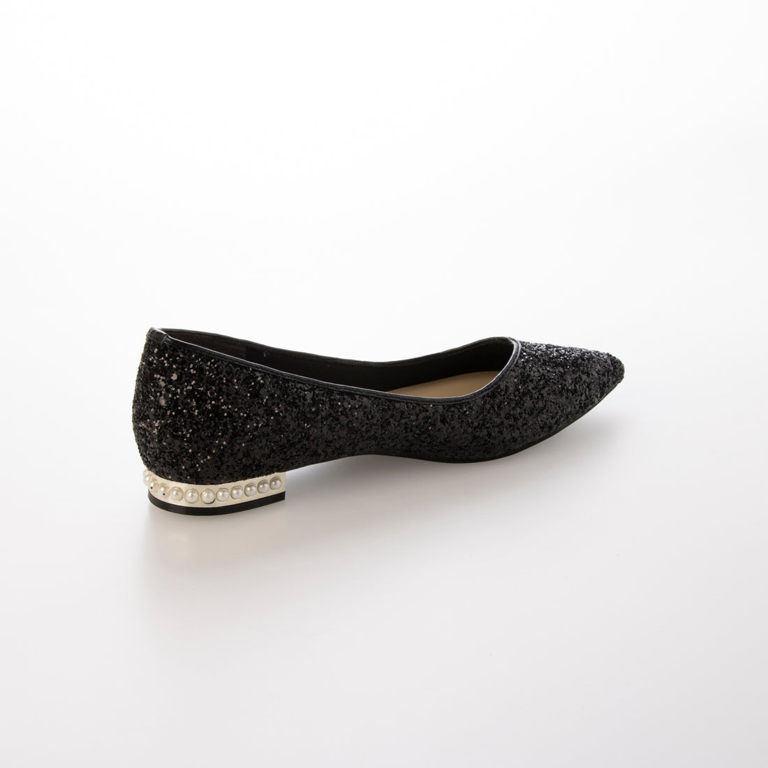 Mermaid MERMAID Pointed Critter Pearl Heel Flat Pumps