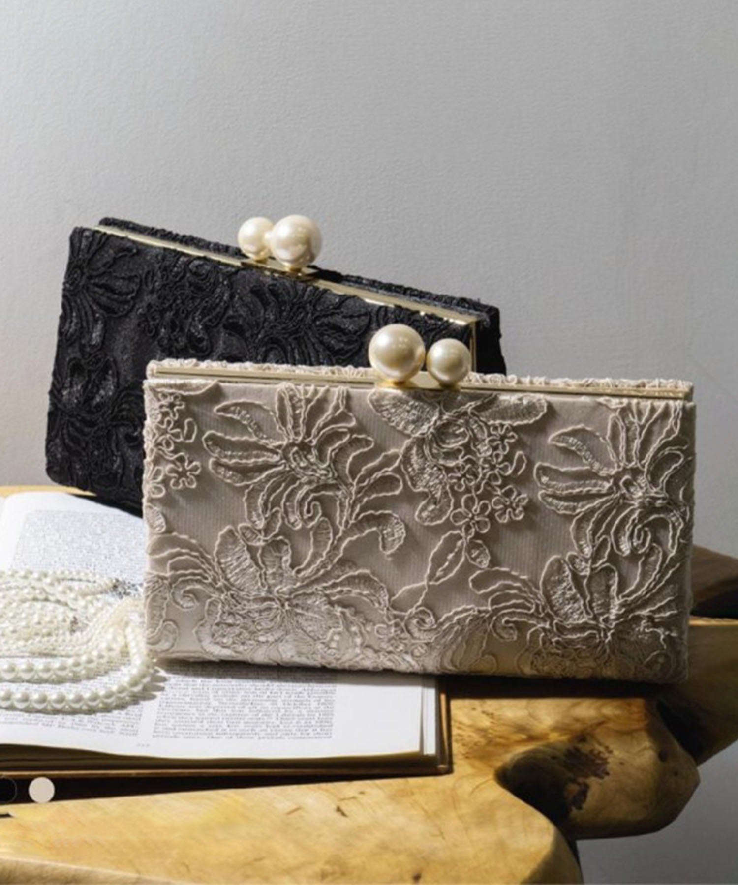 メトワ metoi 刺繍レース クラッチバッグ オケージョン お呼ばれ 綺麗目 フォーマル 結婚式 二次会 パーティーバッグ （ベージュ） ベージュ