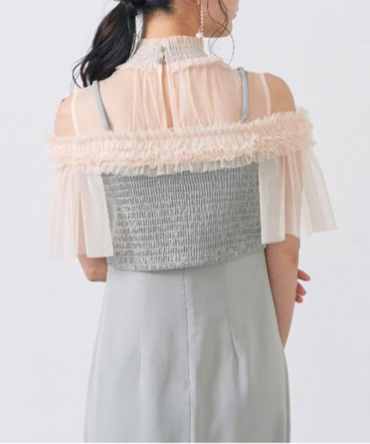 メトワ metoi チュールフリルビスチェ付きドレス ドレス ワンピース フリル チュール オケージョン お呼ばれ 綺麗目 フォーマル 結婚式 二次会 謝恩会 （グリーン系1） グリーン系1