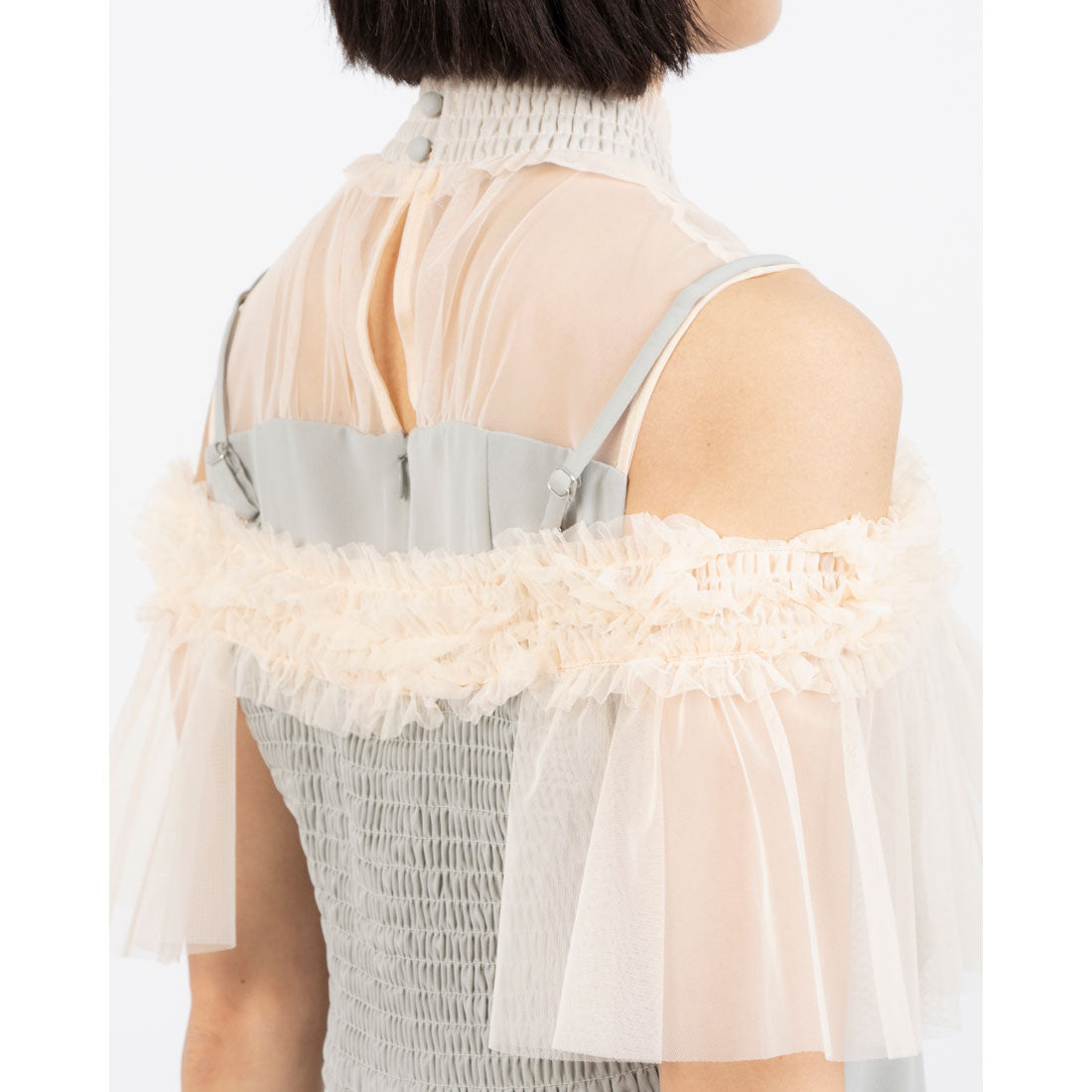 メトワ metoi チュールフリルビスチェ付きドレス ドレス ワンピース フリル チュール オケージョン お呼ばれ 綺麗目 フォーマル 結婚式 二次会 謝恩会 （グリーン系1） グリーン系1