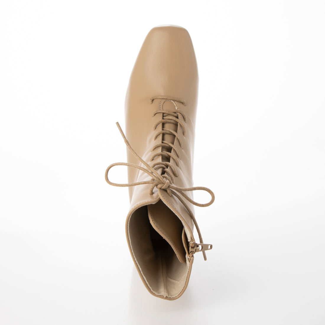 Menue square toe lace-up heel boots
