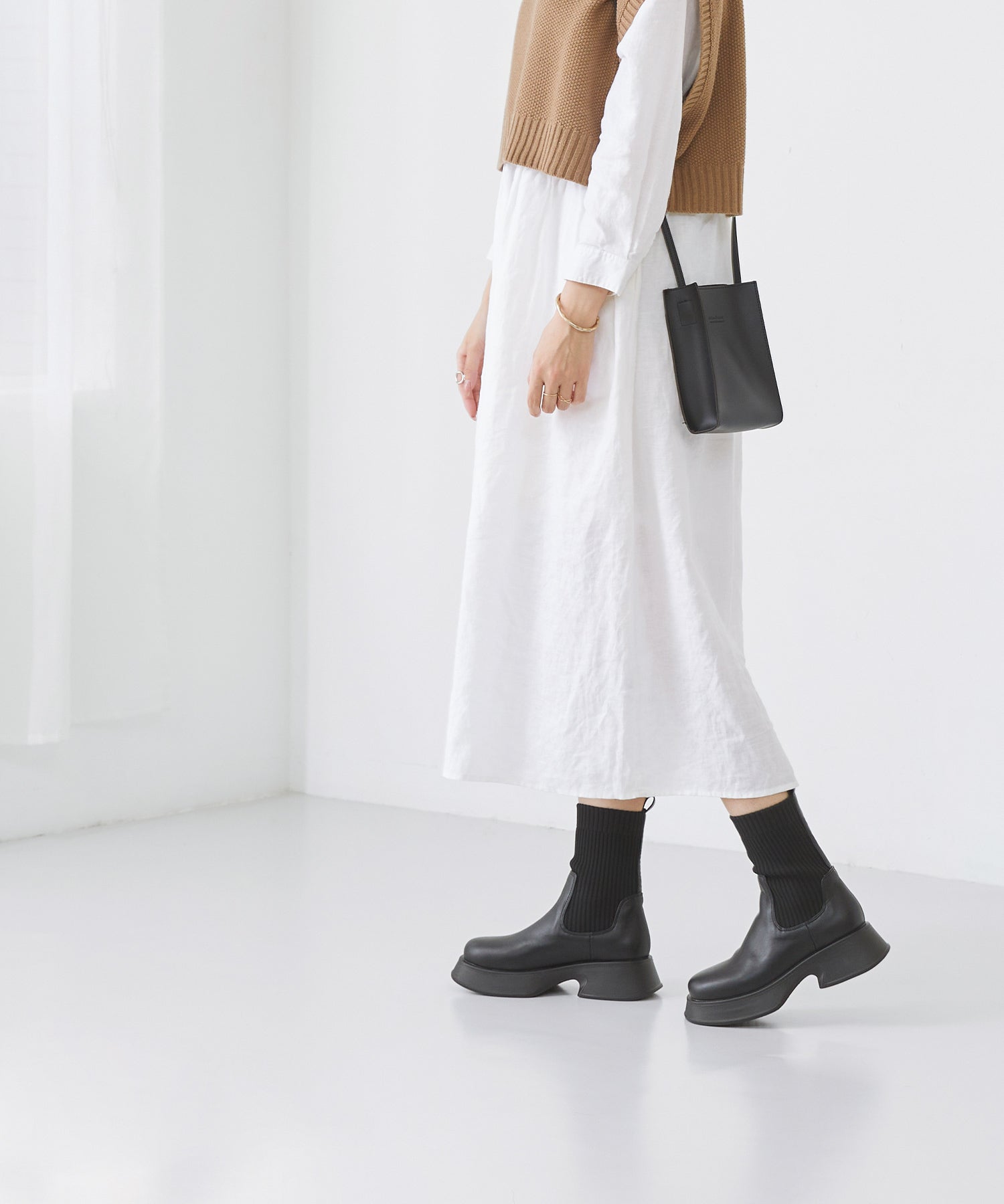 メヌエ Menue 厚底 ソックスブーツ