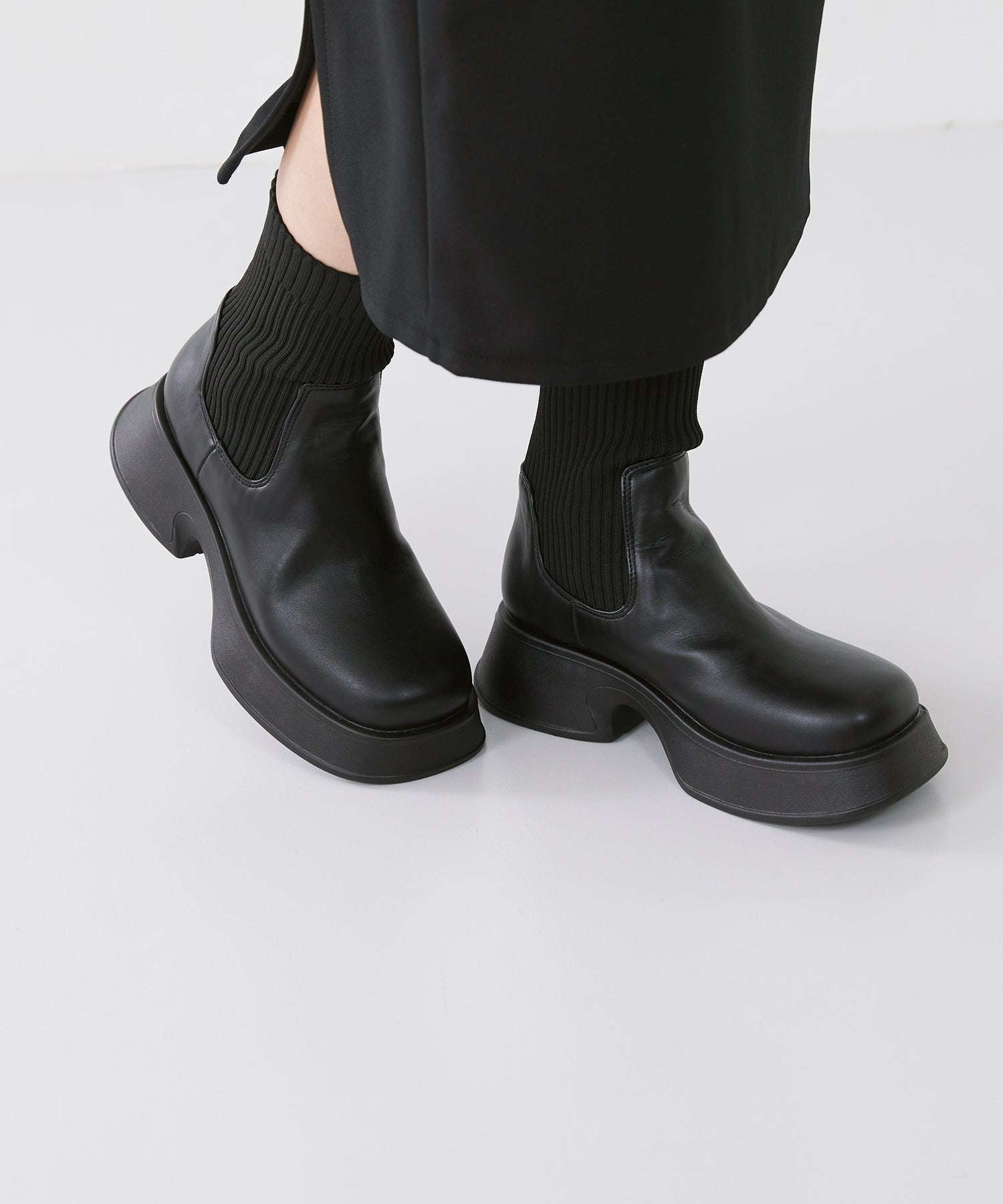 メヌエ Menue 厚底 ソックスブーツ