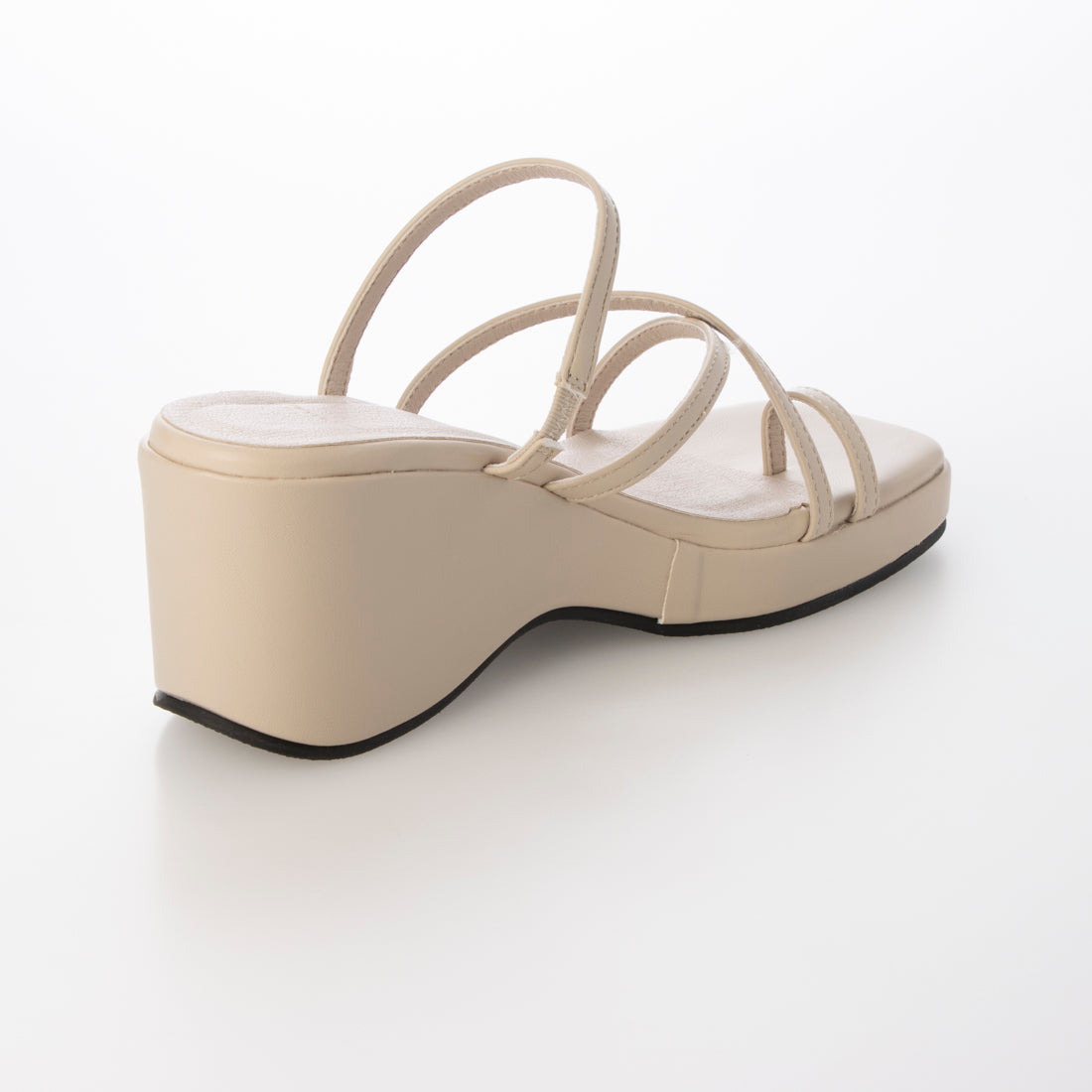 メヌエ Menue 厚底ナローストラップサンダル （1002ナチュラルPU） 1002ナチュラルPU