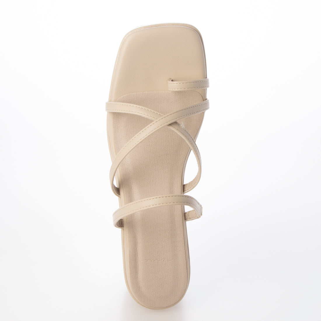 メヌエ Menue 厚底ナローストラップサンダル （1002ナチュラルPU） 1002ナチュラルPU