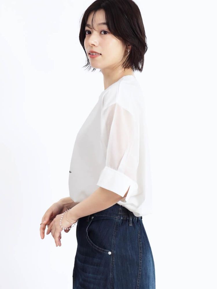 メドックオリジナルホワイト MEDOC original white バレエシューズプリント Tシャツ （オフホワイト） オフホワイト