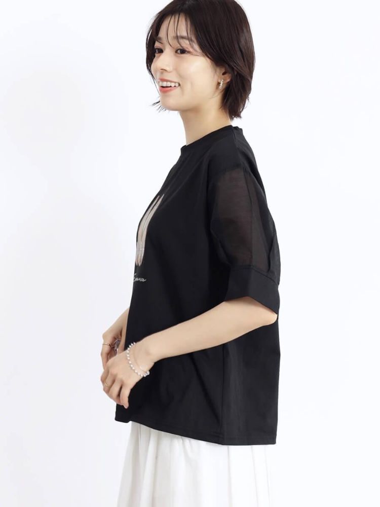 メドックオリジナルホワイト MEDOC original white バレエシューズプリント Tシャツ （オフホワイト） オフホワイト