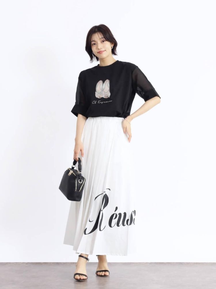 メドックオリジナルホワイト MEDOC original white バレエシューズプリント Tシャツ （オフホワイト） オフホワイト