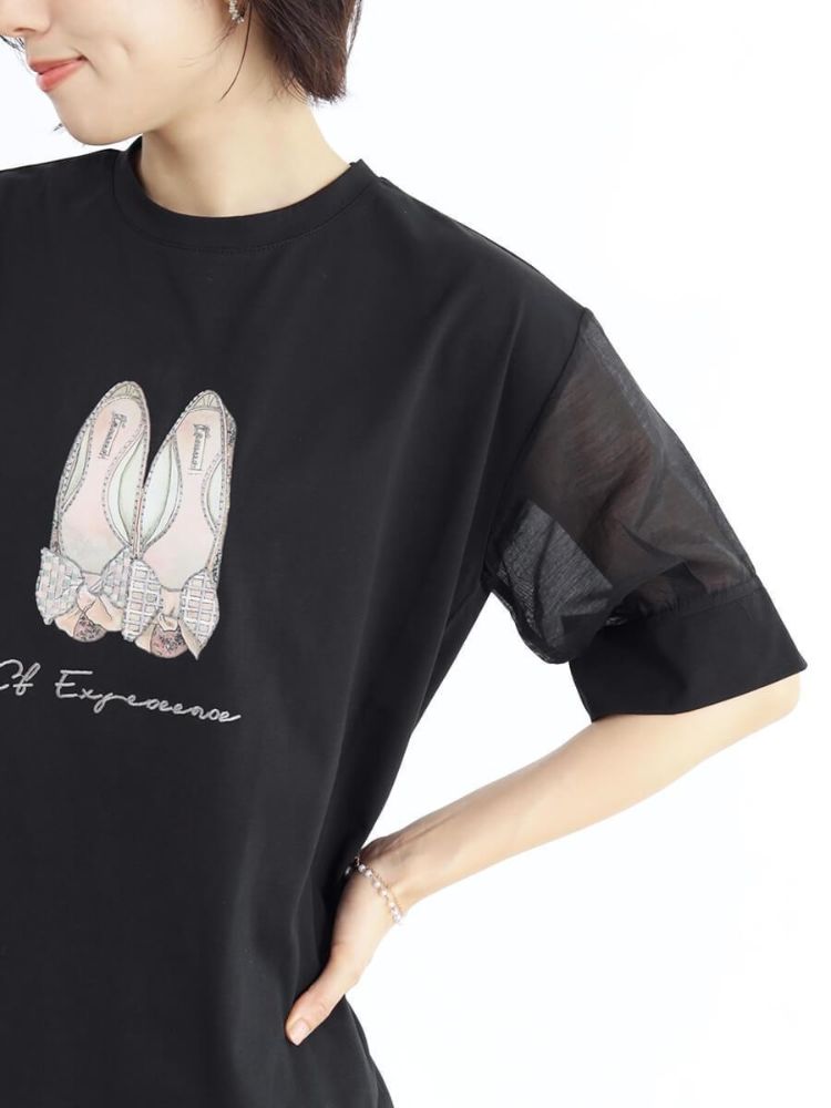 メドックオリジナルホワイト MEDOC original white バレエシューズプリント Tシャツ （オフホワイト） オフホワイト