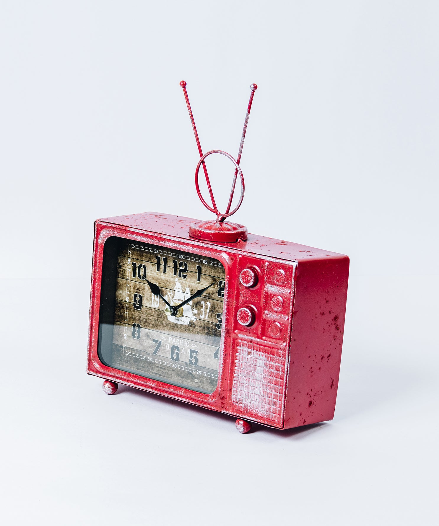 アンファンス EN FANCE ヴィンテージモチーフクロック television テレビジョン レッド