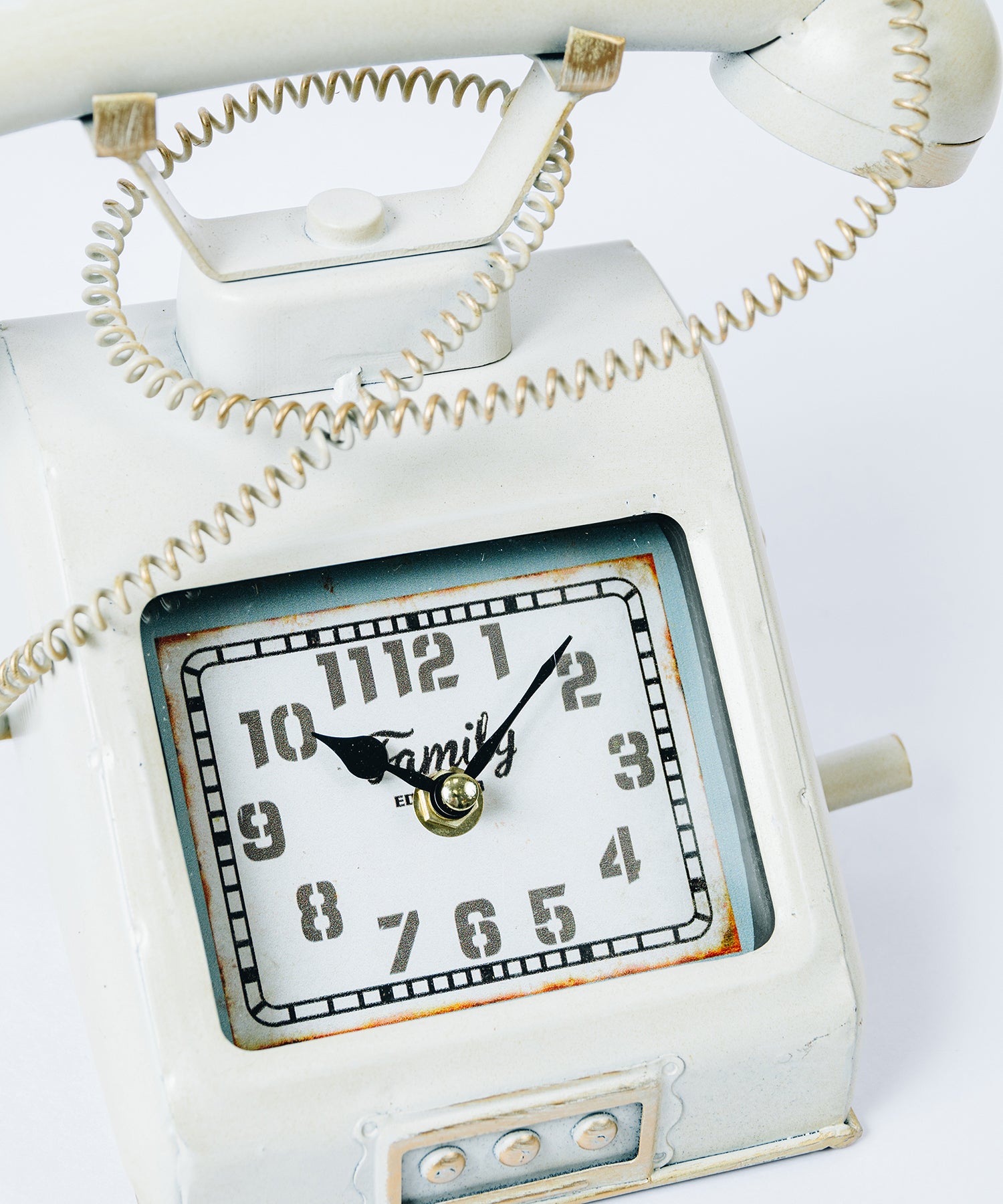 アンファンス EN FANCE ヴィンテージモチーフクロック telephone テレフォン ホワイト