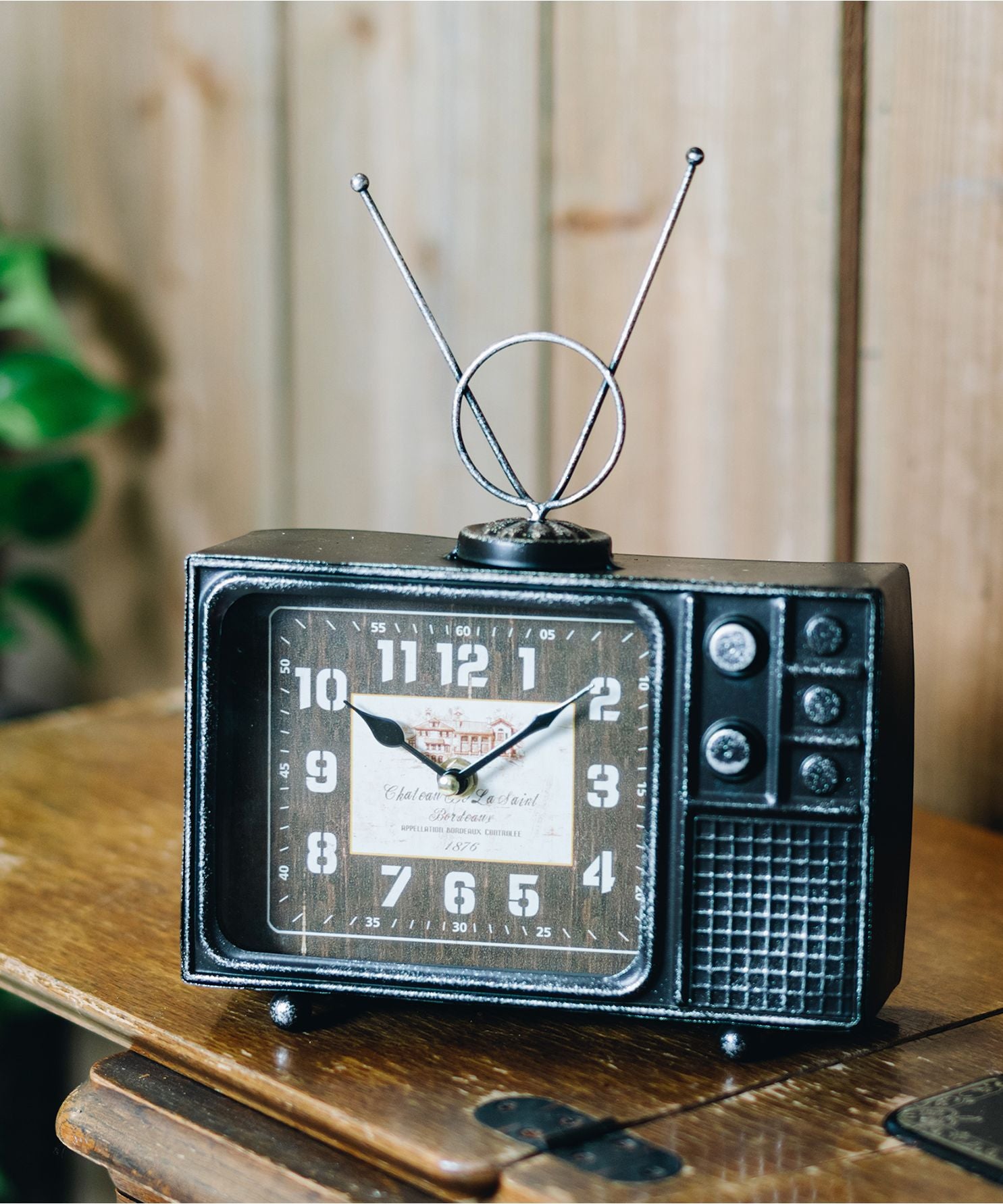 アンファンス EN FANCE ヴィンテージモチーフクロック television テレビジョン ブラック
