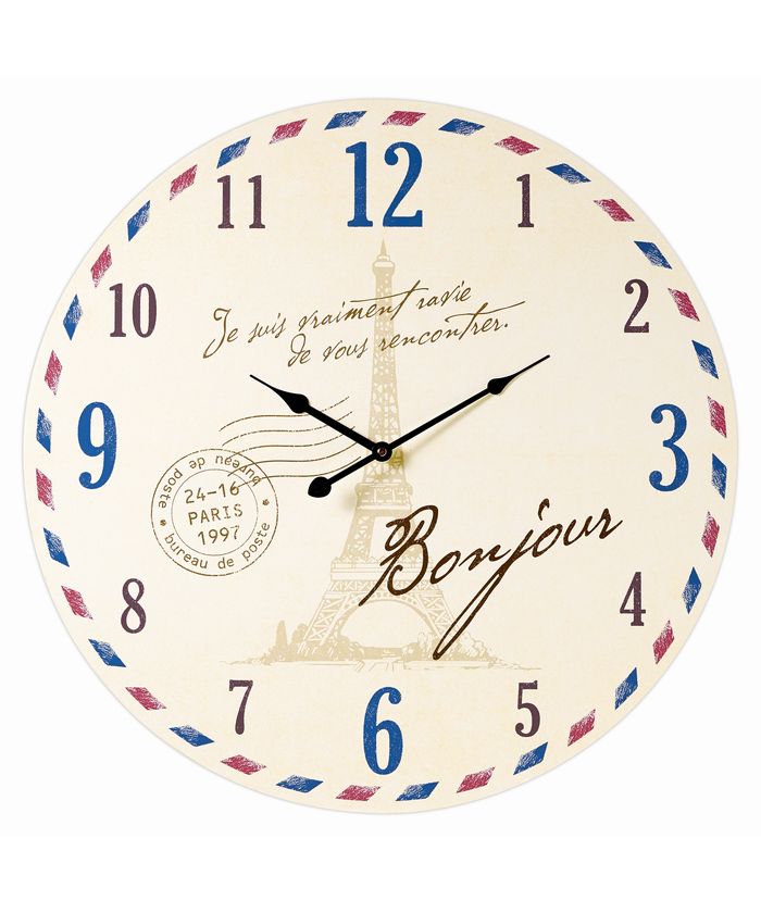 アンファンス EN FANCE モチーフクロック 「Town series」 60cm PARIS （メーカー指定色） メーカー指定色