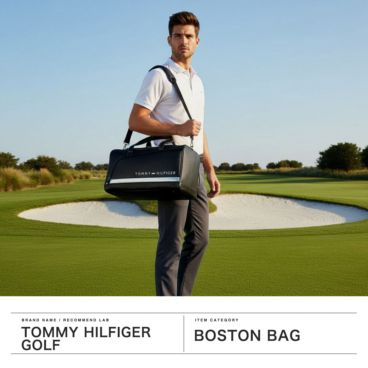 トミー ヒルフィガー ゴルフ TOMMY HILFIGER GOLF ボストンバッグ メンズ レディース 大容量 ブランド スポーツ おしゃれ ボストン バッグ ゴルフボストン 大きめ 2WAY ショルダー 肩掛け FACE THMG3FB3 （ネイビー） ネイビー
